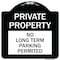 Signmission Private Property No Long-Term Parking Permitted Heavy-Gauge Aluminum Sign, 18" x 18", BW-1818-23253 A-DES-BW-1818-23253 - alternate 1